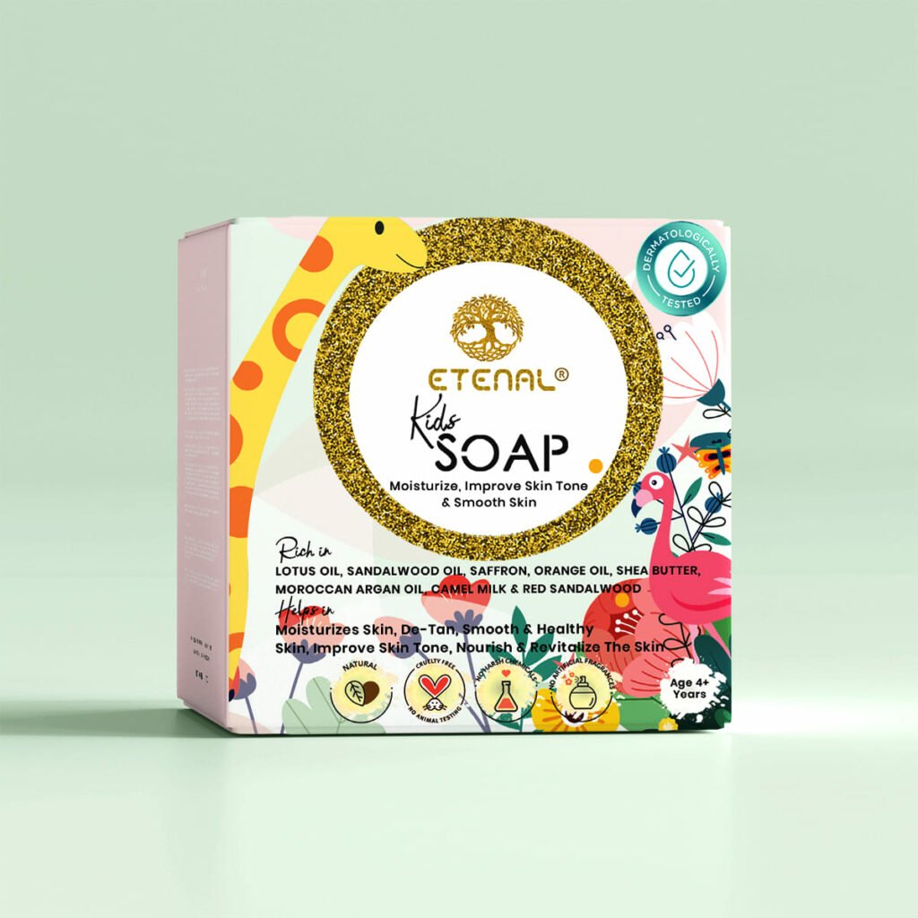 Etetnal Natural Ayurvedic Kids Soap - Moisturizing and Detan Soap for Kids