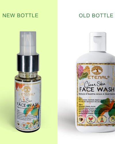 Etenal Clear Skin Anti Acne Face Wash New Old Bottle